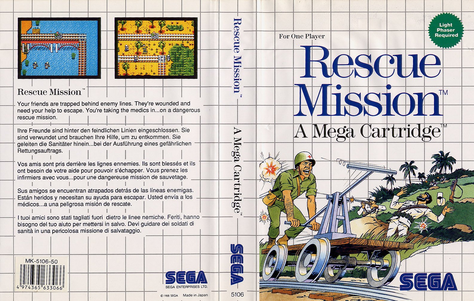 Caratula de Rescue Mission para Sega Master System