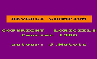 Pantallazo de Reversi Champion para Amstrad CPC