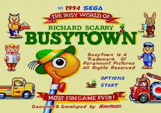 Pantallazo de Richard Scarry's Busytown para Sega Megadrive