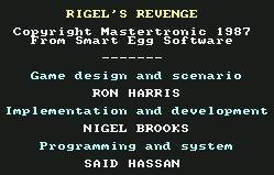 Pantallazo de Rigel´s Revenge para Commodore 64