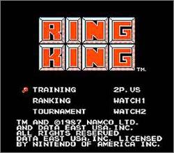 Pantallazo de Ring King para Nintendo (NES)