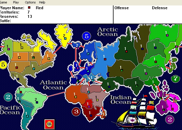 Pantallazo de Risk: The World Conquest Game (1991) para PC