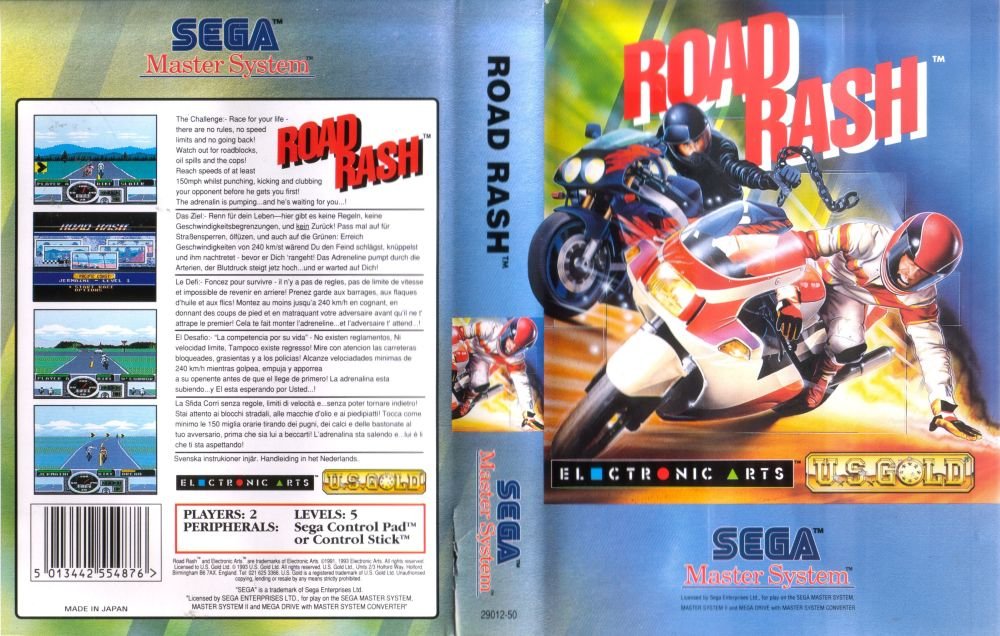 Caratula de Road Rash para Sega Master System
