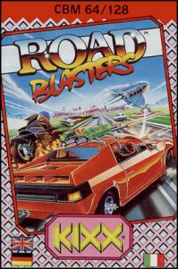 Caratula de RoadBlasters para Commodore 64