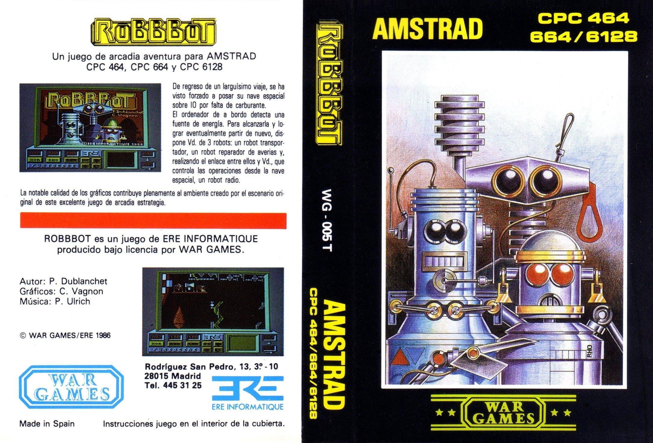 Caratula de Robbbot para Amstrad CPC