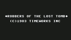 Pantallazo de Robbers of the Lost Tomb para Commodore 64