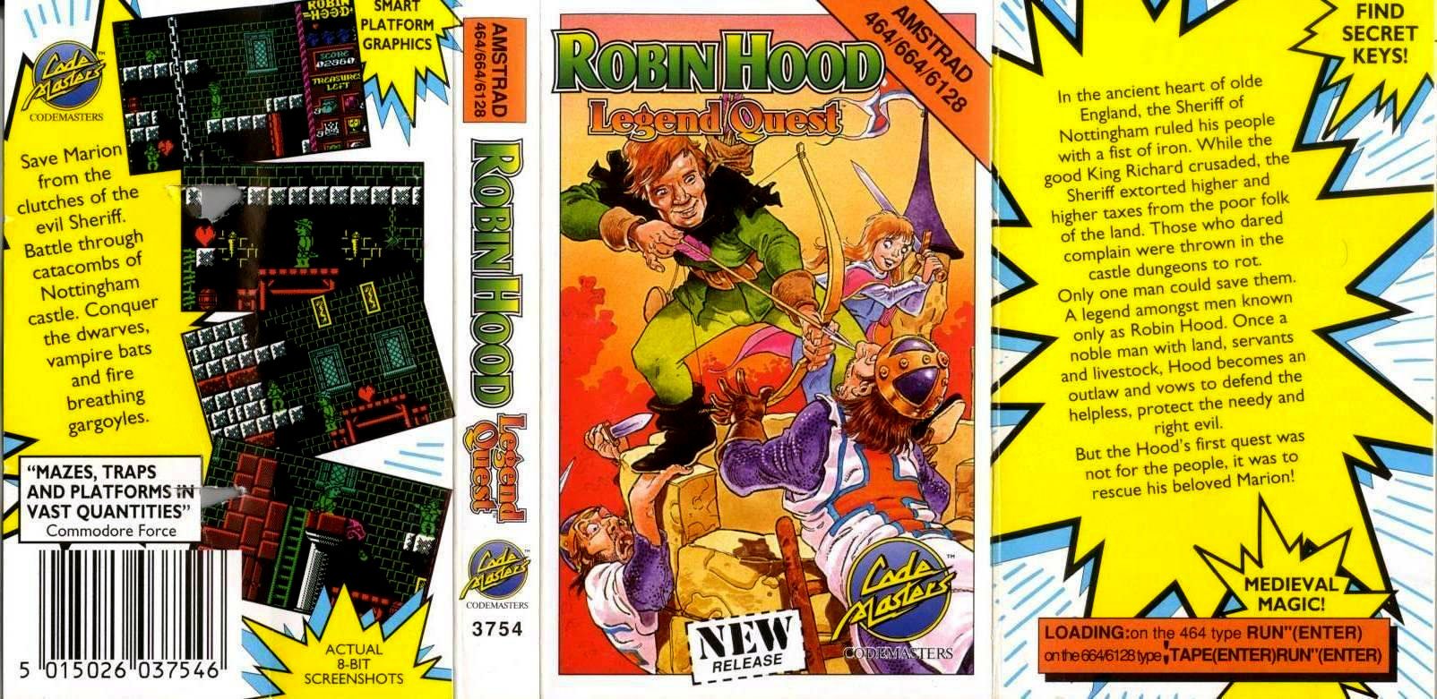 Caratula de Robin Hood: Legend Quest para Amstrad CPC