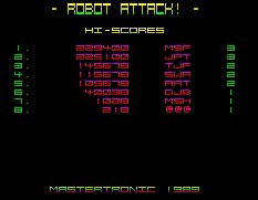 Pantallazo de Robot Attack para Spectrum