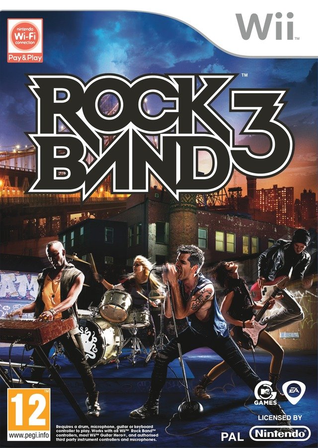 Caratula de Rock Band 3 para Wii