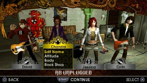 Pantallazo de Rock Band Unplugged para PSP