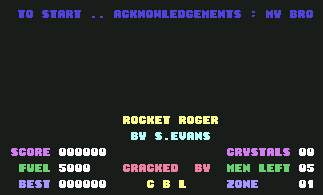 Pantallazo de Rocket  Roger para Commodore 64