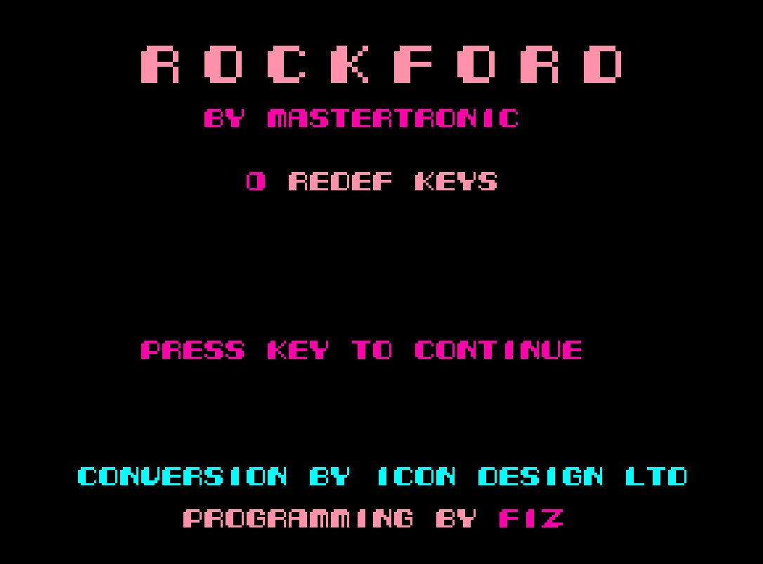 Pantallazo de Rockford para Amstrad CPC
