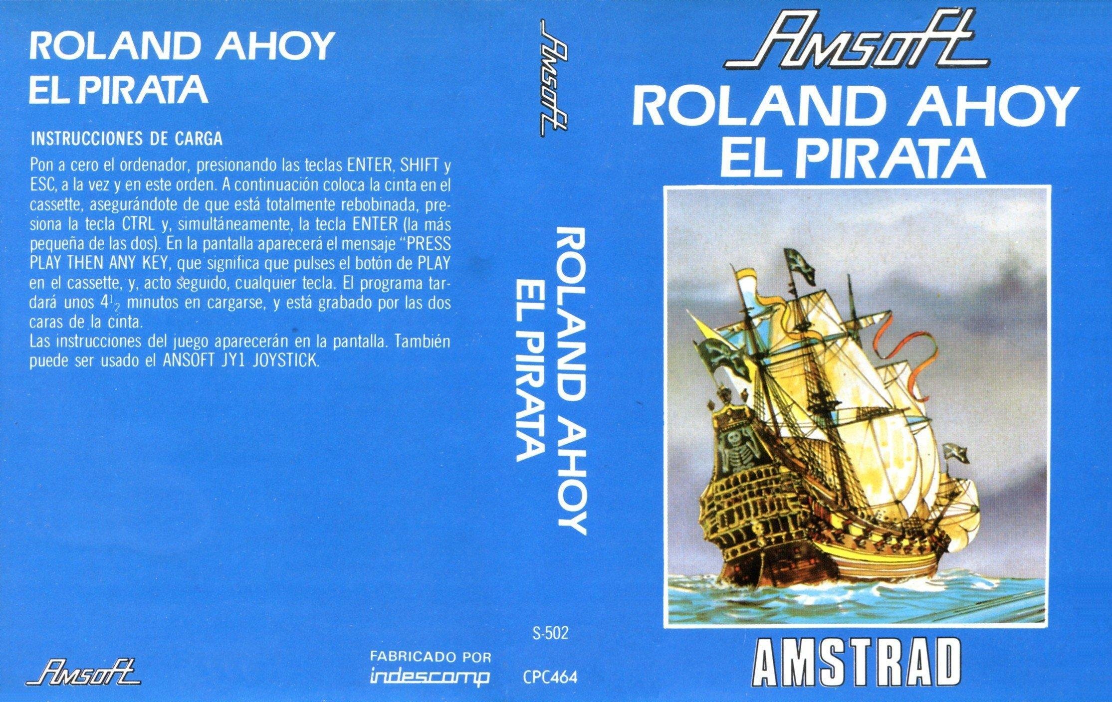 Caratula de Roland Ahoy: El Pirata para Amstrad CPC