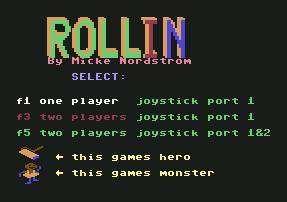 Pantallazo de Rollin para Commodore 64