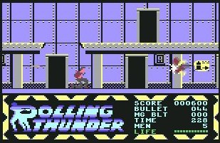 Pantallazo de Rolling Thunder para Commodore 64