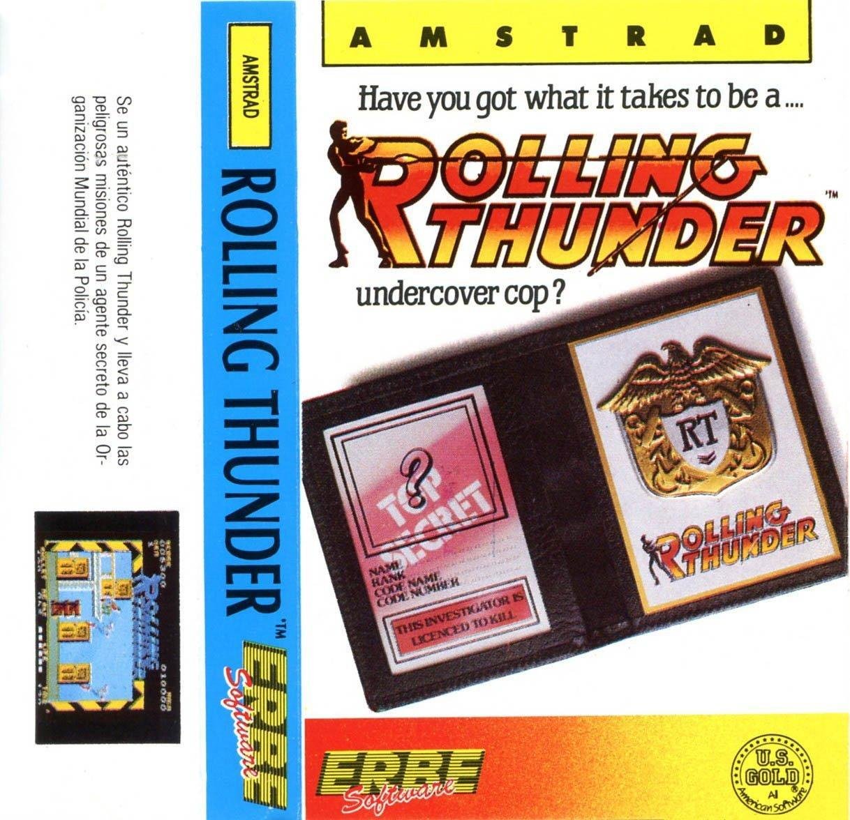 Caratula de Rolling Thunder para Amstrad CPC