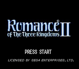 Pantallazo de Romance of the Three Kingdoms II para Sega Megadrive