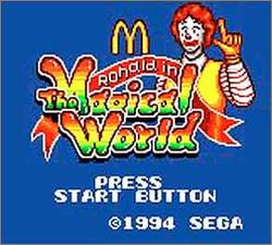 Pantallazo de Ronald McDonald in Magical World (Europa) para Gamegear