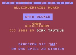 Pantallazo de Rubbish Monster para Commodore 64