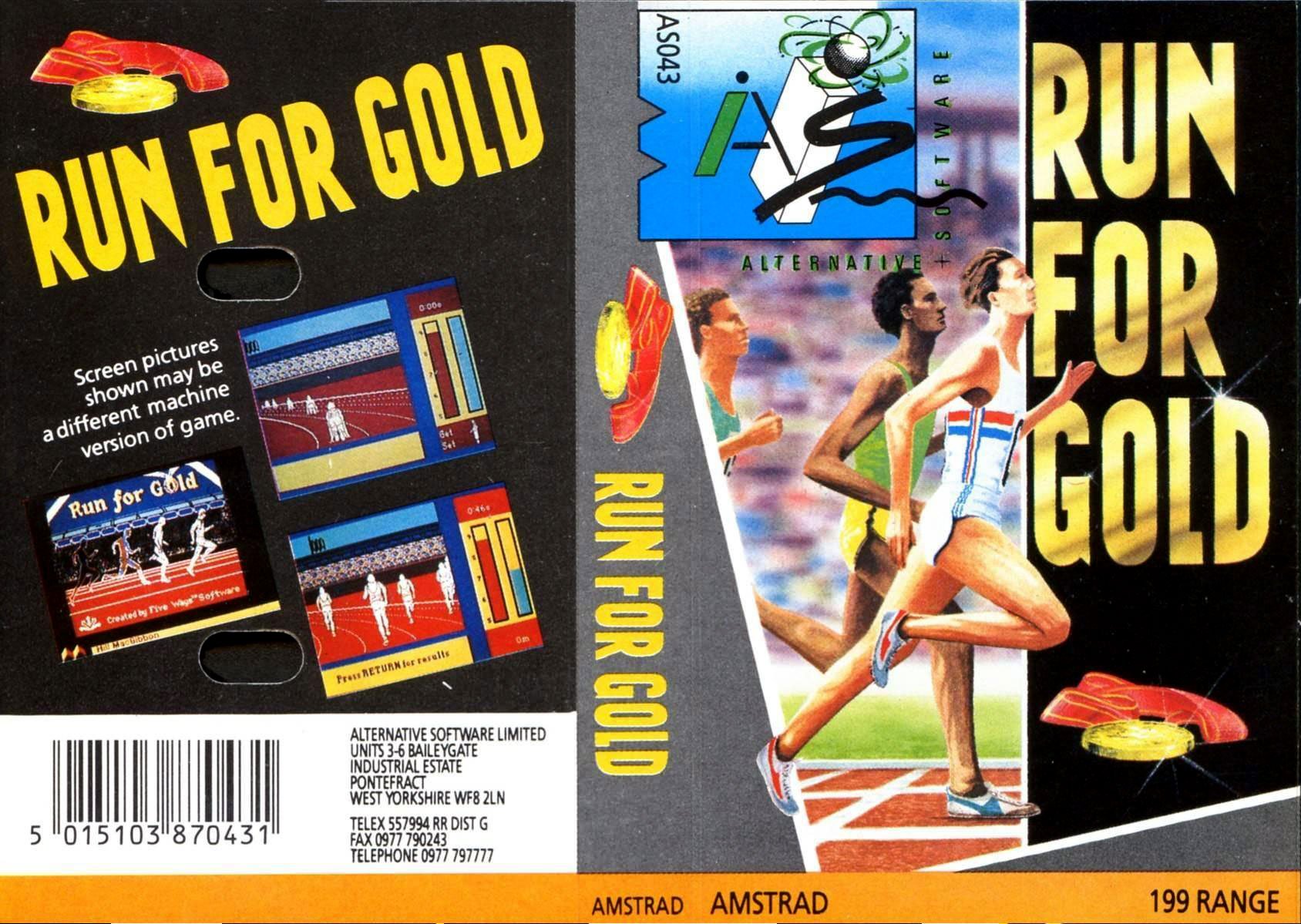 Caratula de Run For Gold para Amstrad CPC