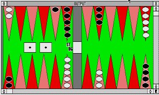 Pantallazo de ST Backgammon para Atari ST