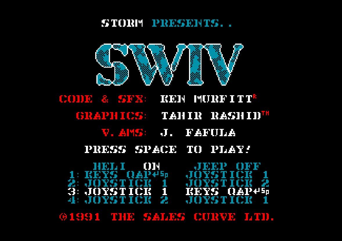 Pantallazo de SWIV para Amstrad CPC