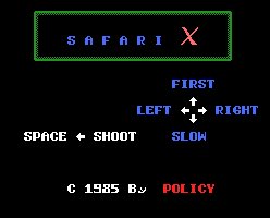 Pantallazo de Safari X para MSX