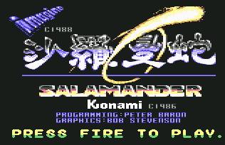 Pantallazo de Salamander para Commodore 64