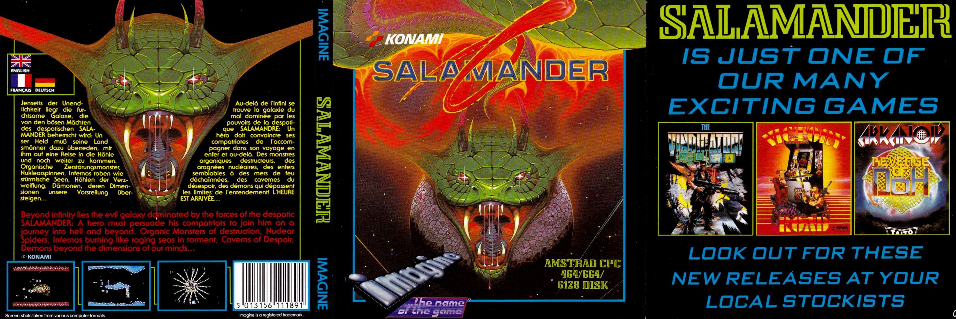 Caratula de Salamander para Amstrad CPC