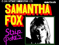 Pantallazo de Samantha Fox Strip Poker para Spectrum