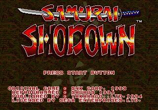 Pantallazo de Samurai Shodown para Sega Megadrive