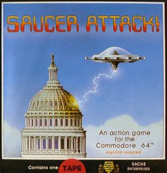 Caratula de Saucer  Attack para Commodore 64