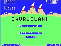 Pantallazo de Saurusland para MSX