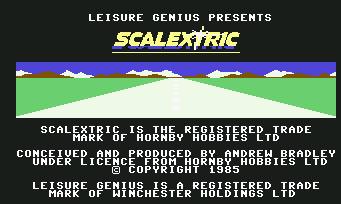 Pantallazo de Scalextric para Commodore 64