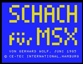 Pantallazo de Schach para MSX