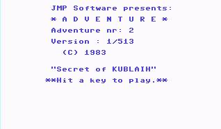 Pantallazo de Secret of Kublaih para Commodore 64