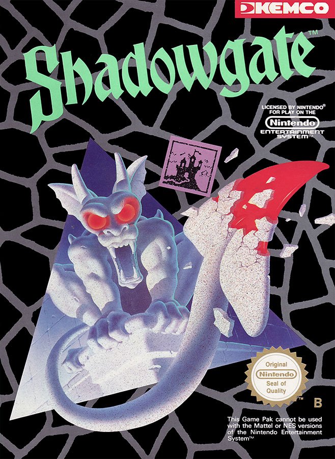 Caratula de Shadowgate para Nintendo (NES)