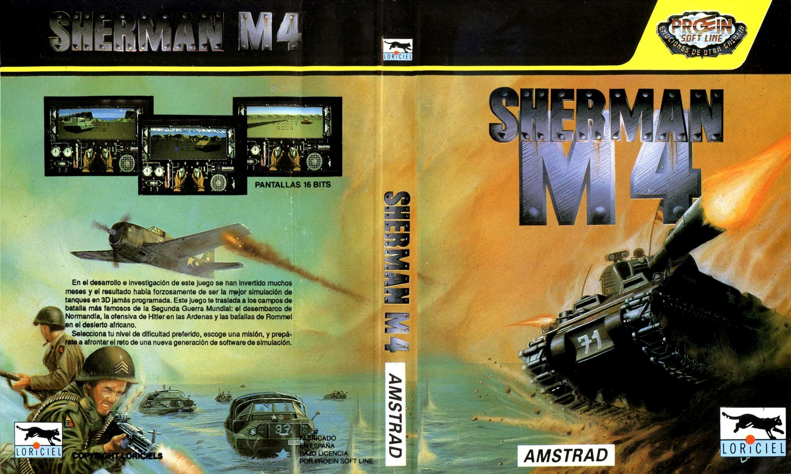 Caratula de Sherman M4 para Amstrad CPC
