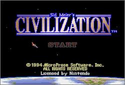 Pantallazo de Sid Meier's Civilization (Europa) para Super Nintendo