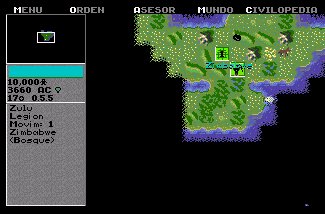 Pantallazo de Sid Meier's Civilization para Amiga
