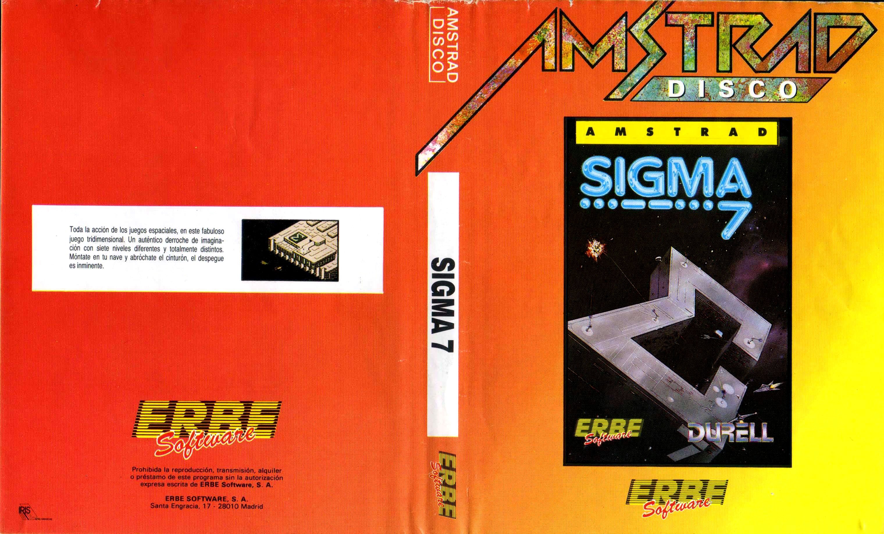 Caratula de Sigma 7 para Amstrad CPC