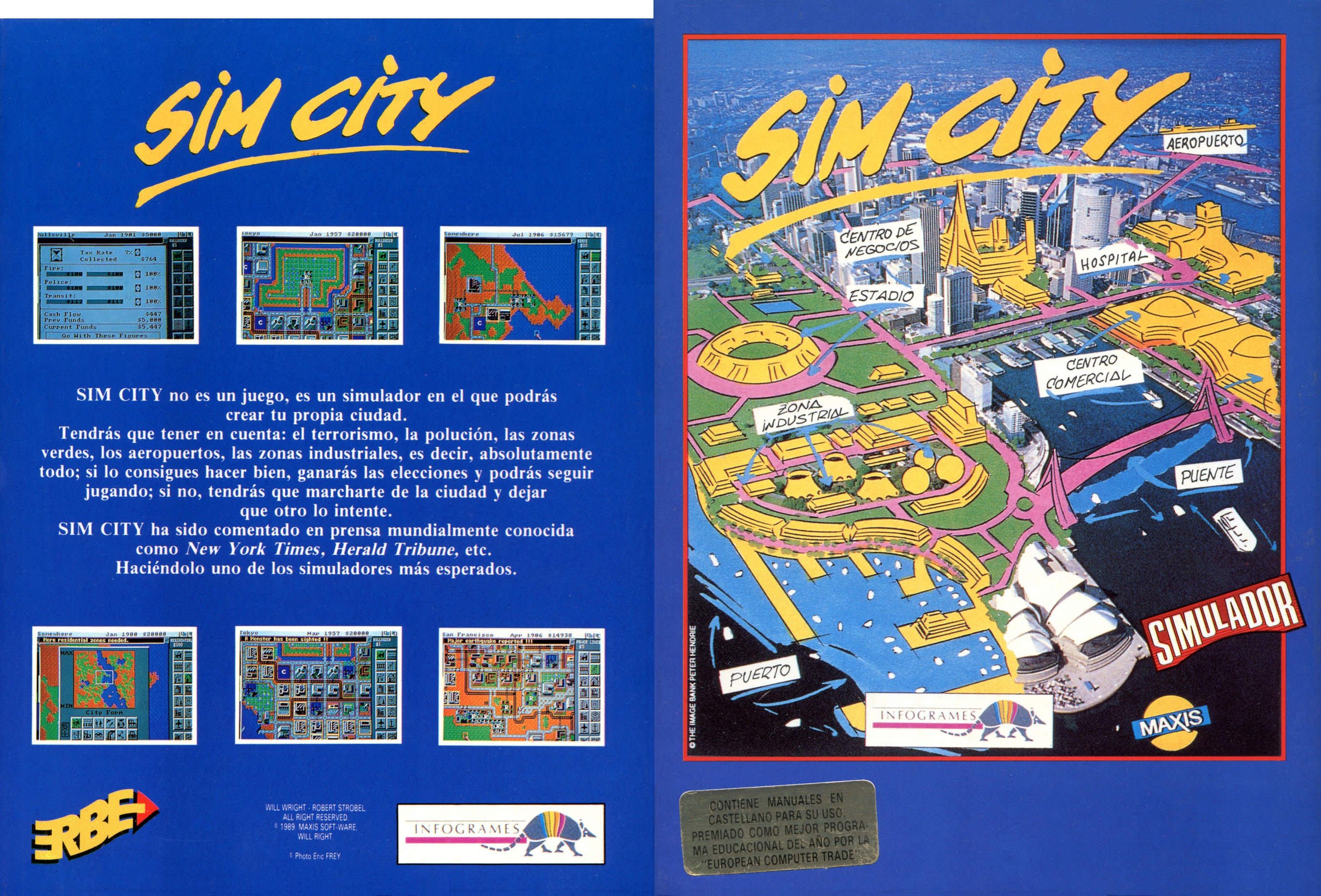 Caratula de Sim City para Amstrad CPC