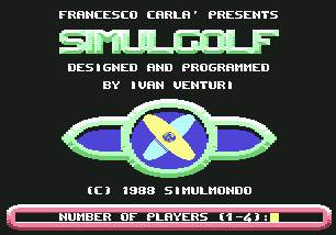 Pantallazo de Simulgolf para Commodore 64