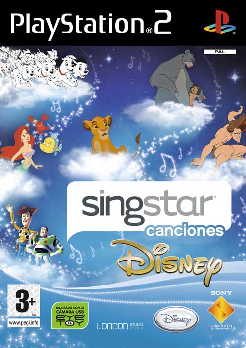 Caratula de Singstar Canciones disney para PlayStation 2