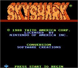 Pantallazo de Sky Shark para Nintendo (NES)