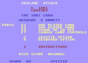 Pantallazo de Skyline Attack para Commodore 64