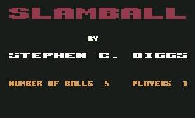 Pantallazo de Slamball para Commodore 64