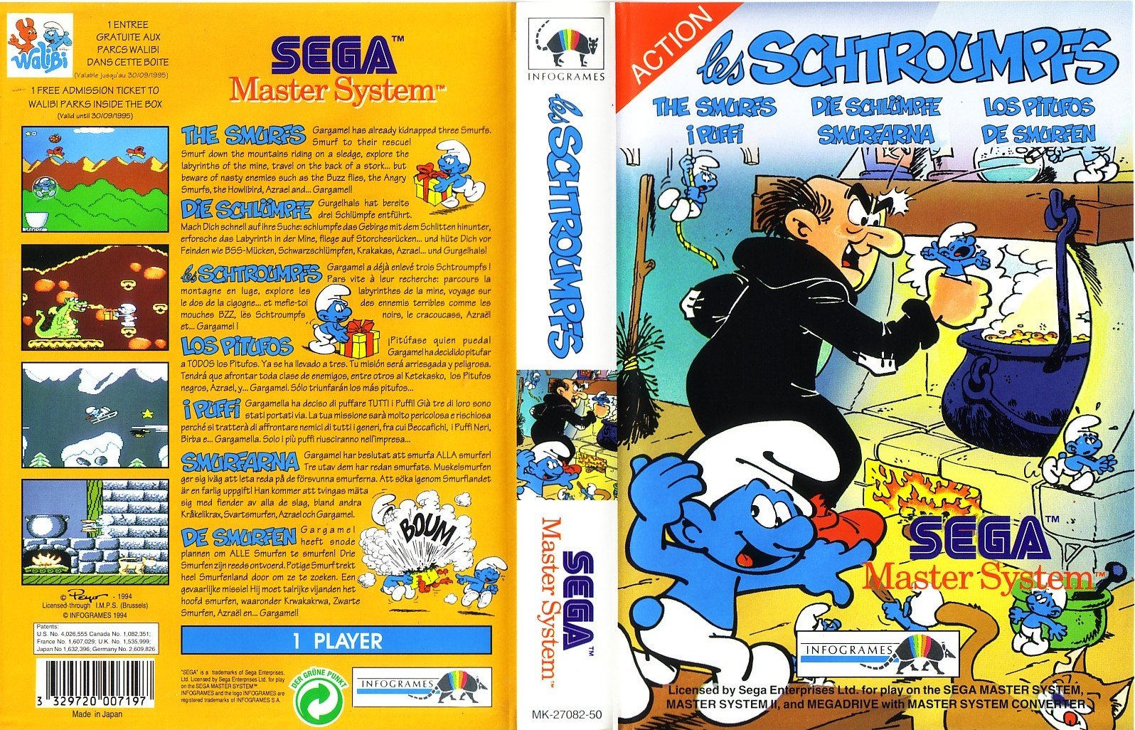 Caratula de Smurfs, The para Sega Master System