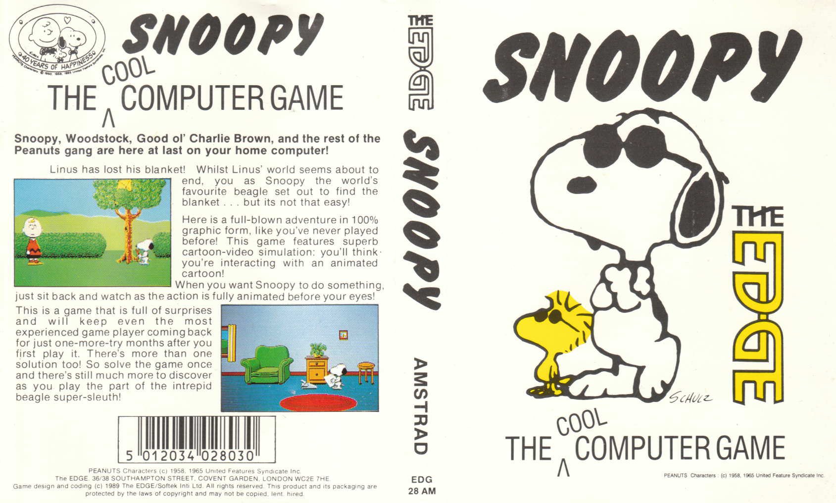 Caratula de Snoopy And Peanuts para Amstrad CPC