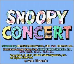 Pantallazo de Snoopy Concert (Japonés) para Super Nintendo